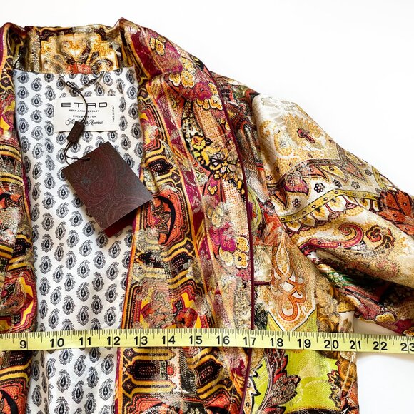 ETRO 50th Anniversary Silk Printed Jacket Saks Exclusive IT 46 US 10 NEW NWT - Picture 9 of 14